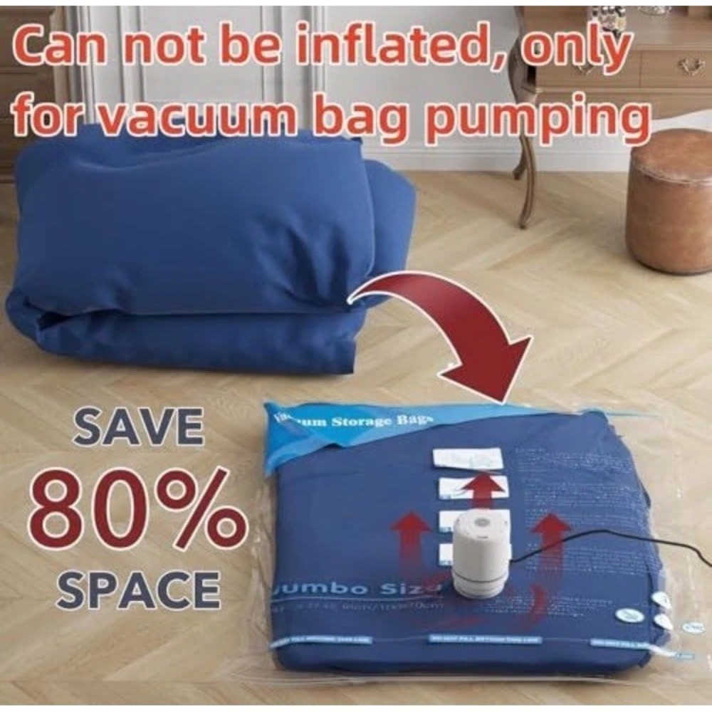 24 Pack Vacuum Storage Bags with Electric Pump, 5 Jumbo, 5 Large, 5 Medium, 5 Sm - Picture 2 of 9